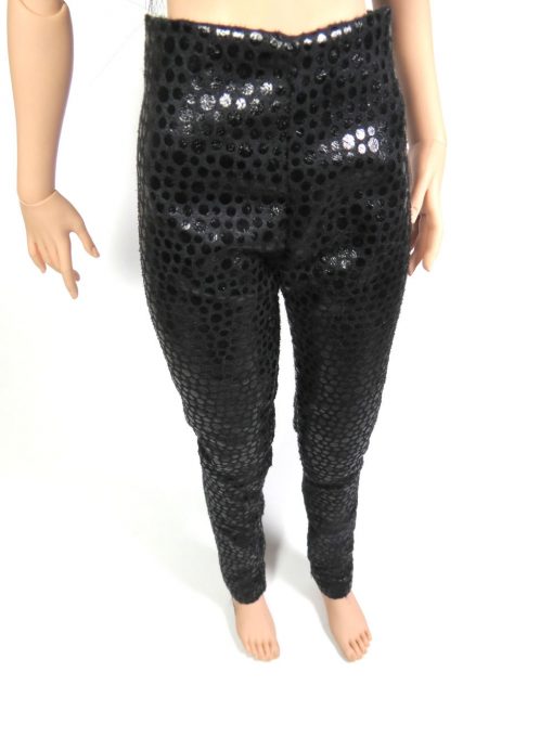 Black Vinyl Dot Pants - Image 4