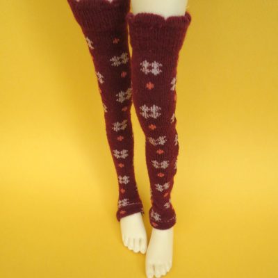 Deep Red Thigh High BJD Clothing