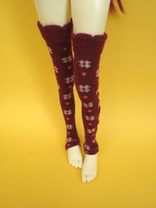 Deep Red Thigh High BJD Clothing