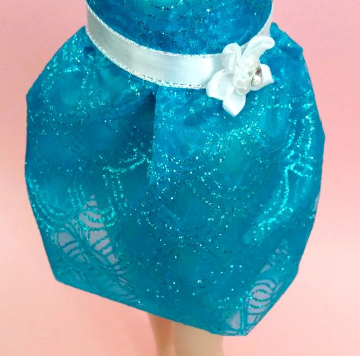 Blue Fishscale Glitter Skirt