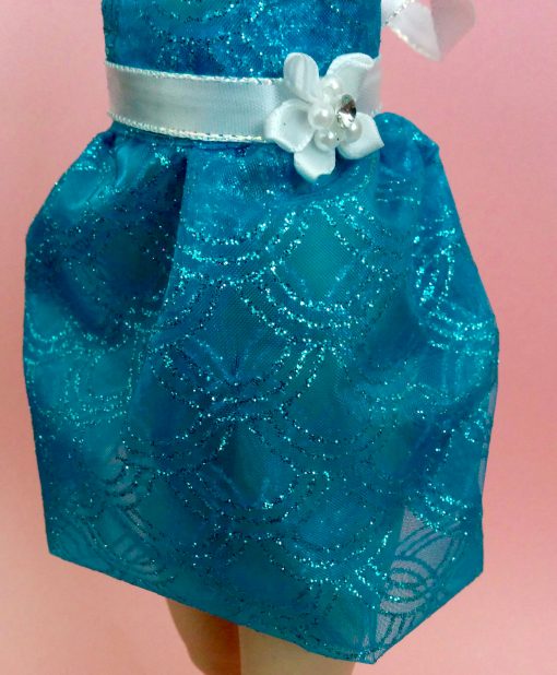 Blue Fishscale Glitter Skirt