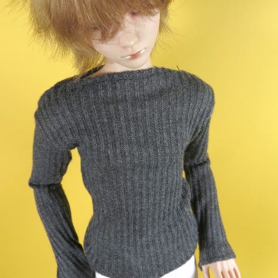 Charcoal Gray Sweater for Ball Jointed Doll
