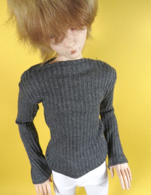 Charcoal Gray Sweater for Ball Jointed Doll