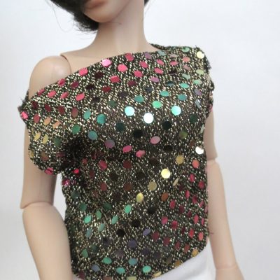 Metallic Rainbow Dot Shirt for BJD