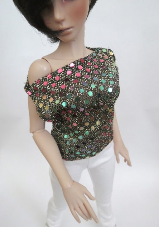 Metallic Rainbow Dot Shirt for BJD