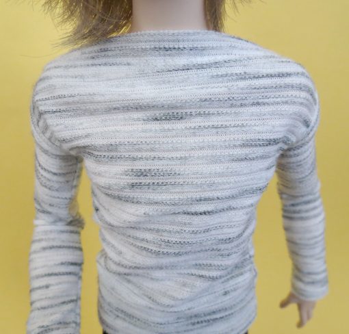 White Gray Stripe Shirt - Image 3