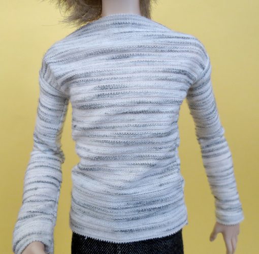 White Gray Stripe Shirt - Image 4