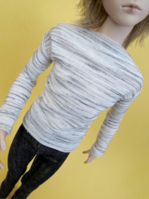 White Gray Stripe Shirt